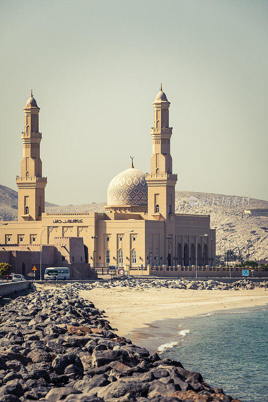 苏丹qaboos mosque在bukha，阿曼musandam